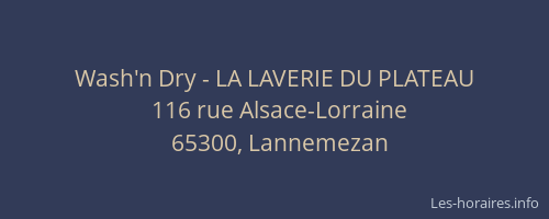 Wash'n Dry - LA LAVERIE DU PLATEAU