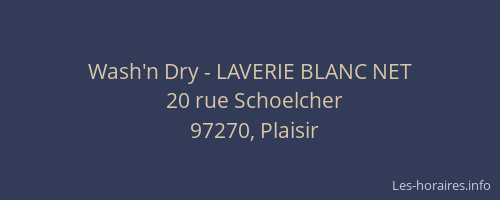 Wash'n Dry - LAVERIE BLANC NET