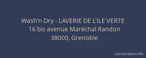 Wash'n Dry - LAVERIE DE L’ILE VERTE