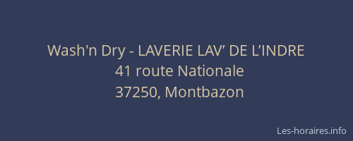 Wash'n Dry - LAVERIE LAV’ DE L’INDRE