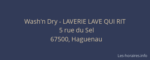Wash'n Dry - LAVERIE LAVE QUI RIT