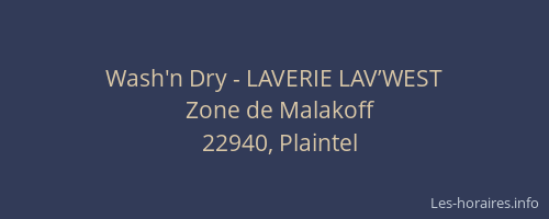Wash'n Dry - LAVERIE LAV’WEST