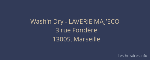 Wash'n Dry - LAVERIE MAJ’ECO