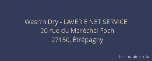 Wash'n Dry - LAVERIE NET SERVICE