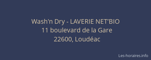 Wash'n Dry - LAVERIE NET’BIO