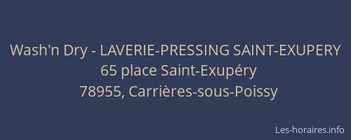 Wash'n Dry - LAVERIE-PRESSING SAINT-EXUPERY
