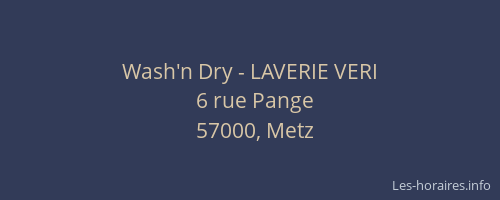 Wash'n Dry - LAVERIE VERI
