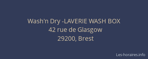 Wash'n Dry -LAVERIE WASH BOX