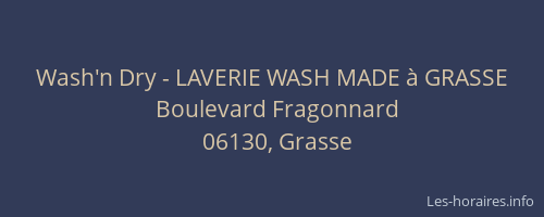 Wash'n Dry - LAVERIE WASH MADE à GRASSE