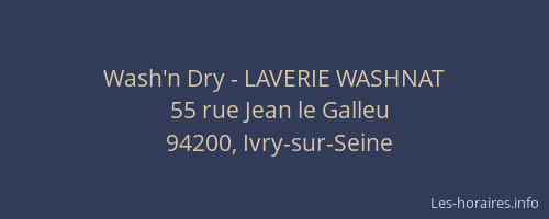 Wash'n Dry - LAVERIE WASHNAT