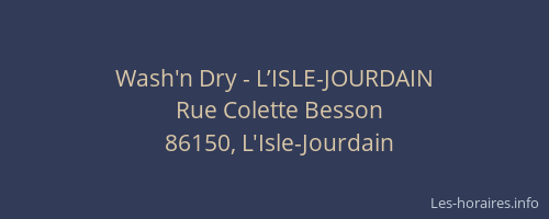 Wash'n Dry - L’ISLE-JOURDAIN
