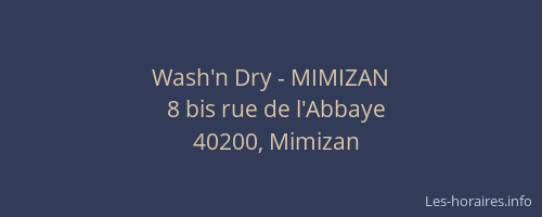 Wash'n Dry - MIMIZAN