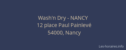 Wash'n Dry - NANCY