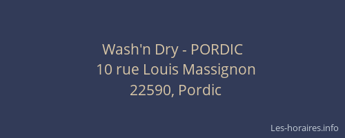 Wash'n Dry - PORDIC