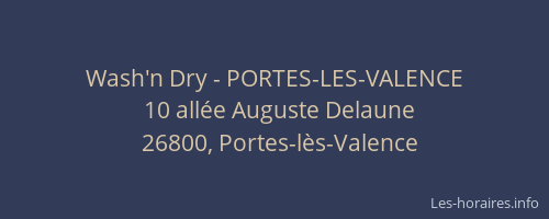 Wash'n Dry - PORTES-LES-VALENCE