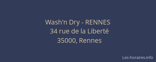Wash'n Dry - RENNES