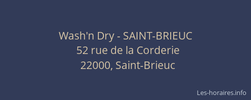 Wash'n Dry - SAINT-BRIEUC