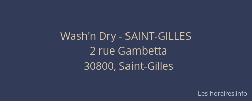 Wash'n Dry - SAINT-GILLES