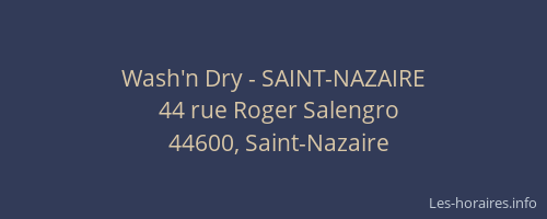 Wash'n Dry - SAINT-NAZAIRE