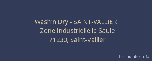 Wash'n Dry - SAINT-VALLIER