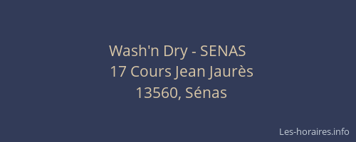 Wash'n Dry - SENAS