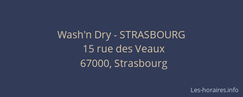 Wash'n Dry - STRASBOURG