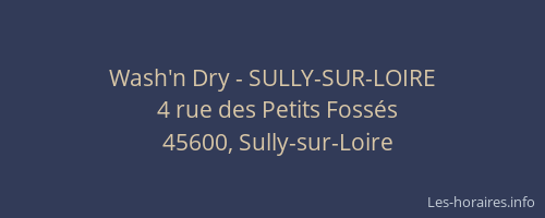 Wash'n Dry - SULLY-SUR-LOIRE