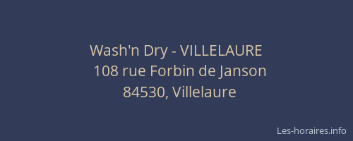 Wash'n Dry - VILLELAURE