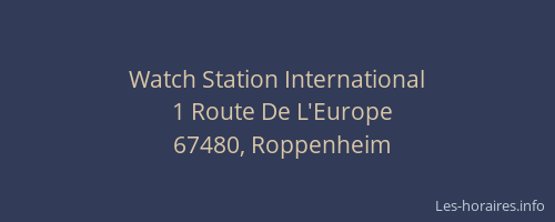 Watch Station International
