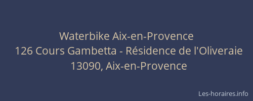 Waterbike Aix-en-Provence