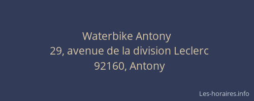 Waterbike Antony