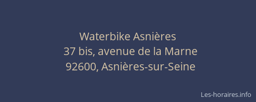 Waterbike Asnières