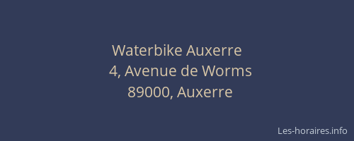 Waterbike Auxerre