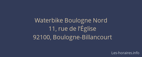 Waterbike Boulogne Nord
