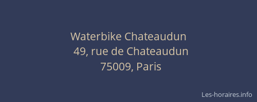 Waterbike Chateaudun