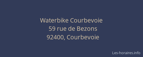 Waterbike Courbevoie