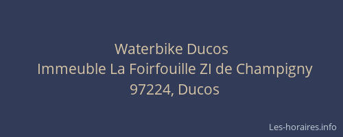 Waterbike Ducos