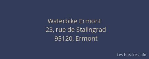 Waterbike Ermont