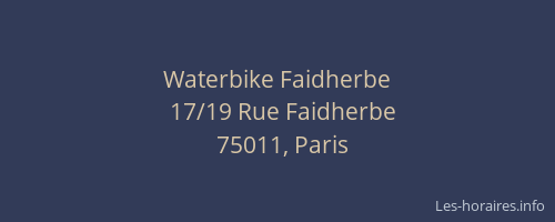 Waterbike Faidherbe