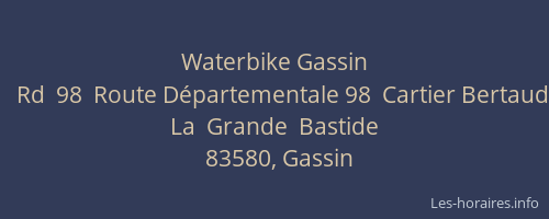 Waterbike Gassin