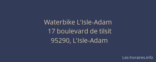 Waterbike L'Isle-Adam