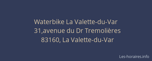 Waterbike La Valette-du-Var