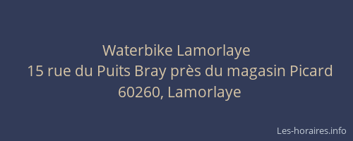 Waterbike Lamorlaye