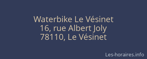 Waterbike Le Vésinet