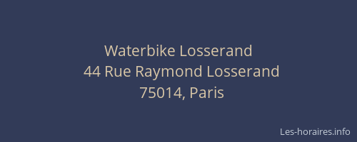 Waterbike Losserand