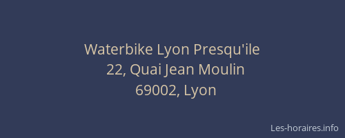 Waterbike Lyon Presqu'ile