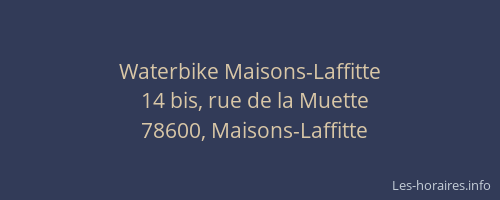 Waterbike Maisons-Laffitte