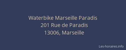 Waterbike Marseille Paradis