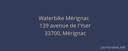 Waterbike Mérignac