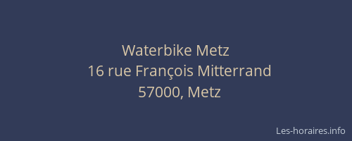 Waterbike Metz
